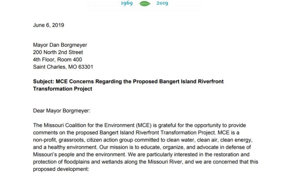 Bangert Island Development Threatens MO River Floodplain